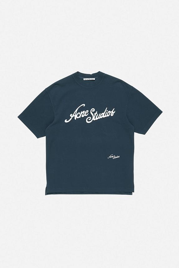 Acne Studios Logo t-shirt FN-UX-TSHI000121 Deep Blue-5