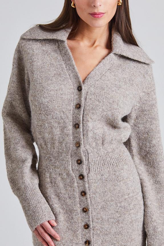 Adoore Bern Knitted Mini Dress Beige 