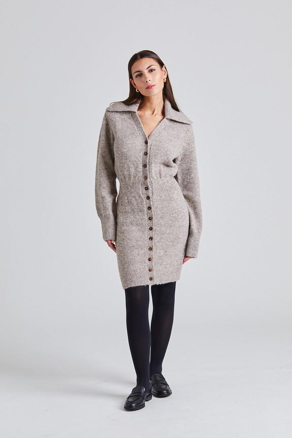 Adoore Bern Knitted Mini Dress Beige 