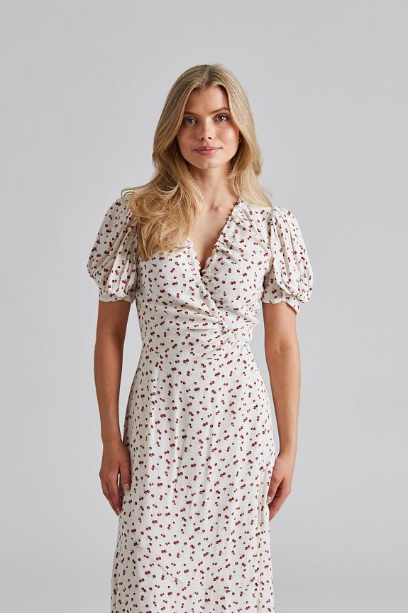 Adoore Ferrone Midi Dress White Cherry-2