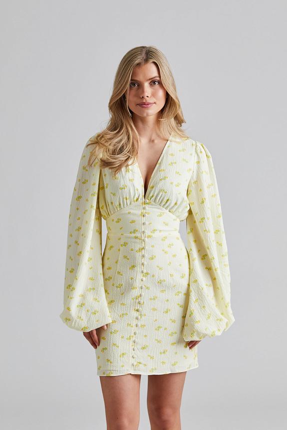 Adoore Florence Dress Pastel Yellow-2