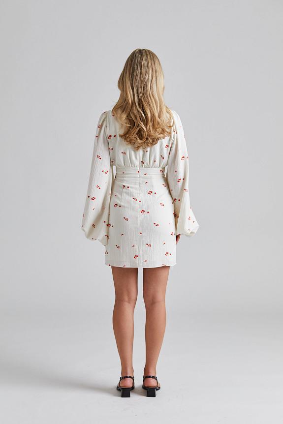 Adoore Florence Dress White/Red-1