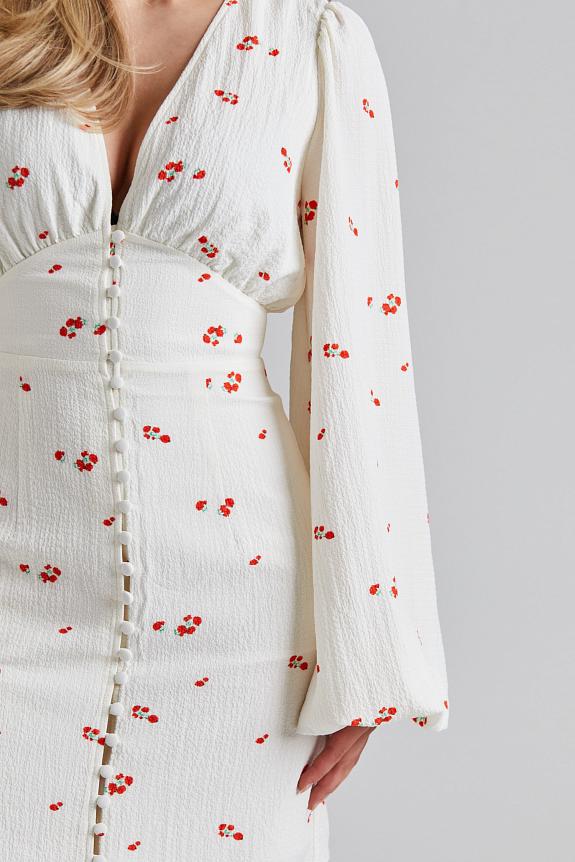 Adoore Florence Dress White/Red-3