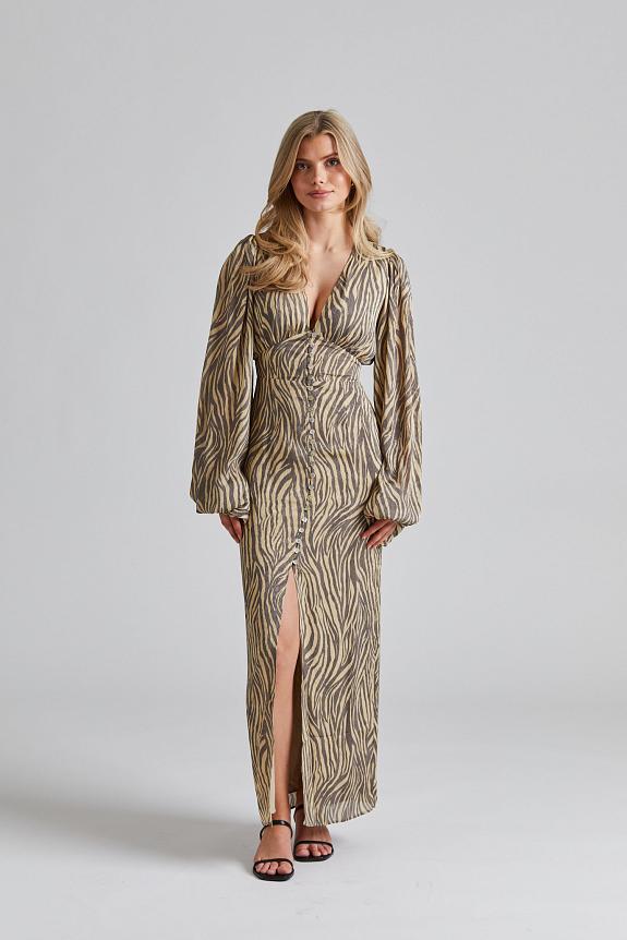 Adoore Positano Dress Brown Zebra