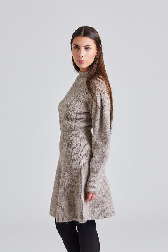Adoore Santhia Knitted Mini Dress Beige 