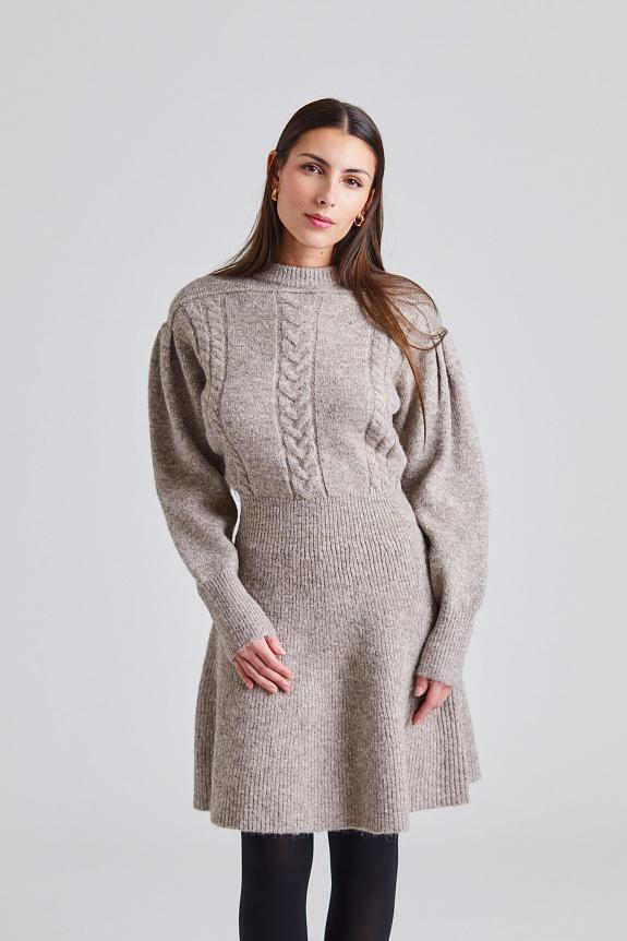 Adoore Santhia Knitted Mini Dress Beige 