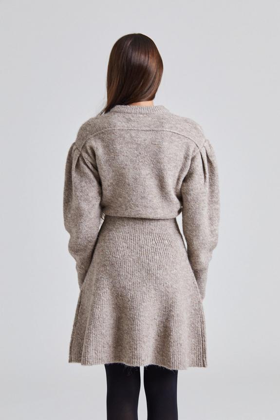 Adoore Santhia Knitted Mini Dress Beige 