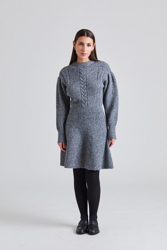 Adoore Santhia Knitted Mini Dress Grey Mel 