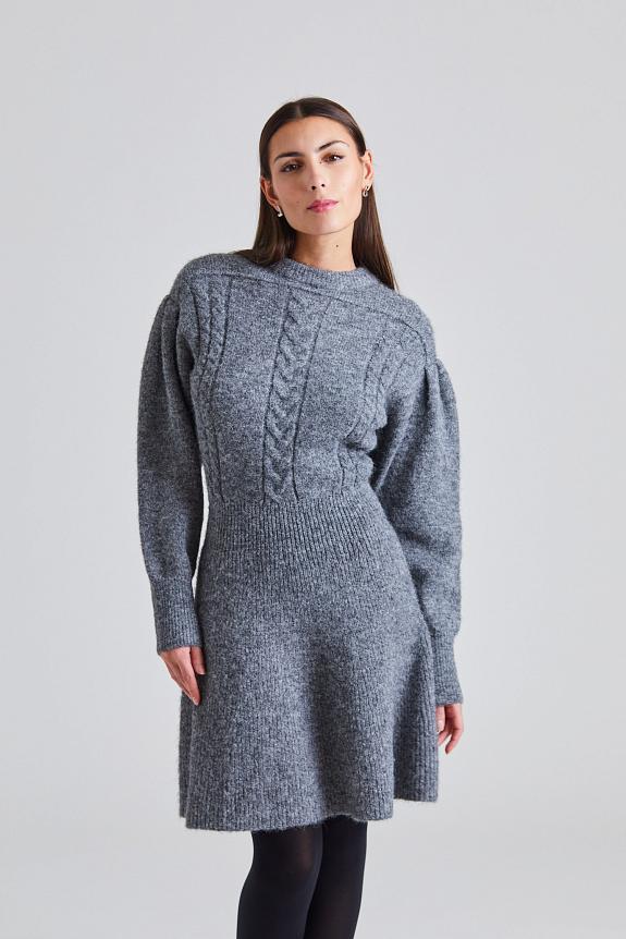 Adoore Santhia Knitted Mini Dress Grey Mel 
