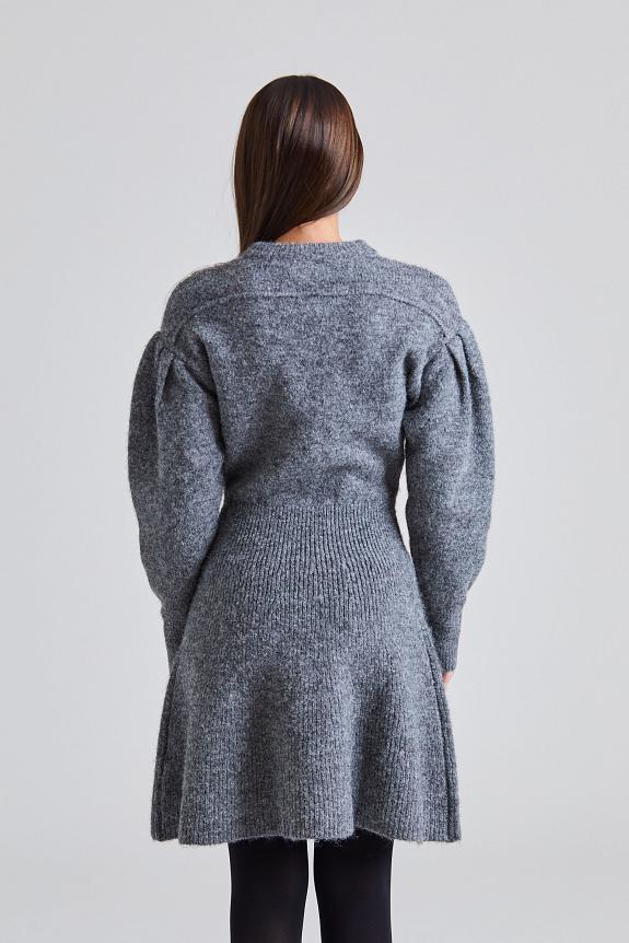 Adoore Santhia Knitted Mini Dress Grey Mel 