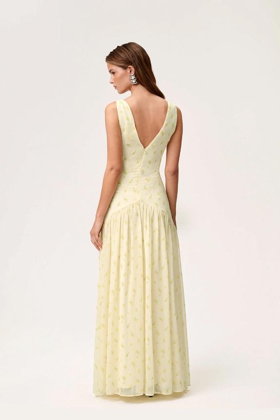 Adoore Toulouse Dress Pastel Yellow-1