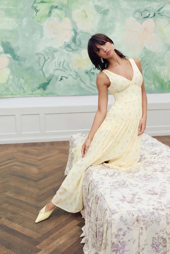 Adoore Toulouse Dress Pastel Yellow-2