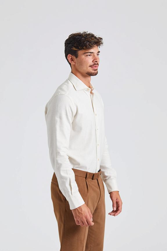 Alessandro Gherardi Regular Slim Flanella Creme-8