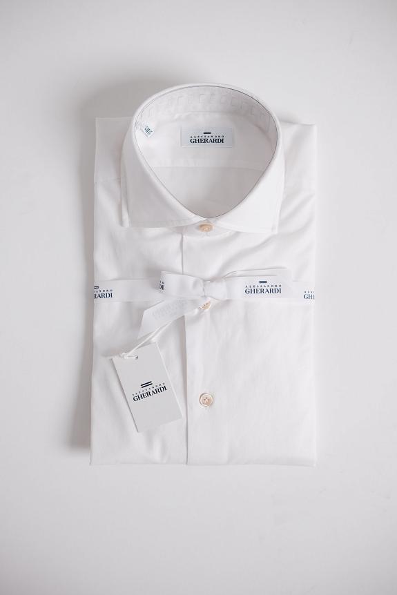 Alessandro Gherardi Regular Slim White Twill