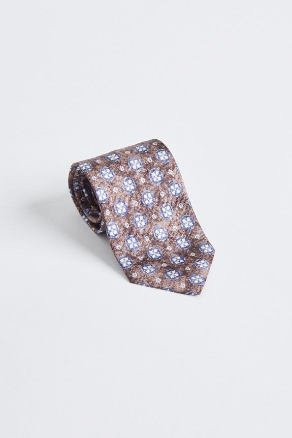 Amanda Christensen Classic Printed Flower Tie Brown