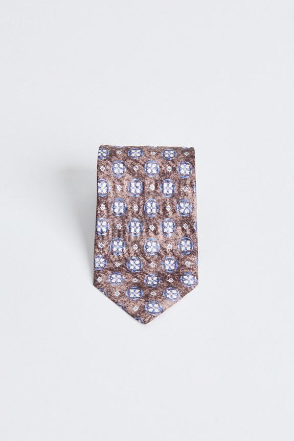 Amanda Christensen Classic Printed Flower Tie Brown-1