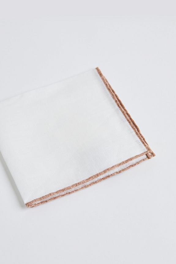 Amanda Christensen Pocket Square With Contrast Beige-1
