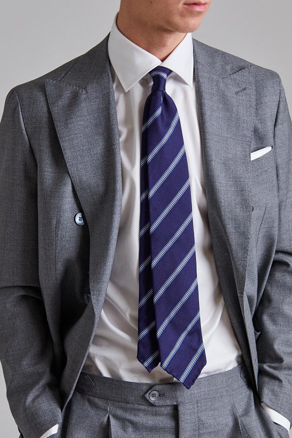 Amanda Christensen Tailored Stripe Tie Navy