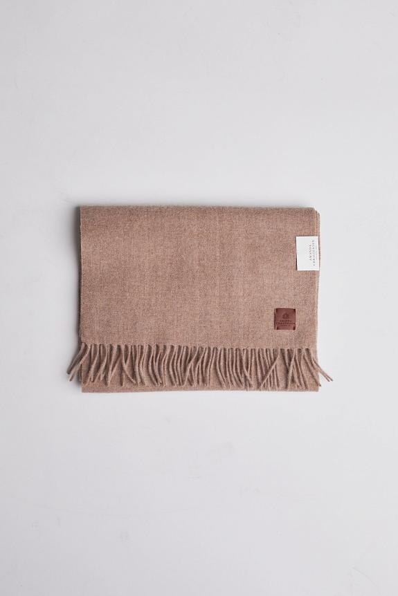 Amanda Christensen Classic Woven Scarf in Plain Melange Beige