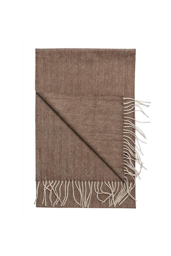 Amanda Christensen Classic Woven Scarf in Fishbone Brown