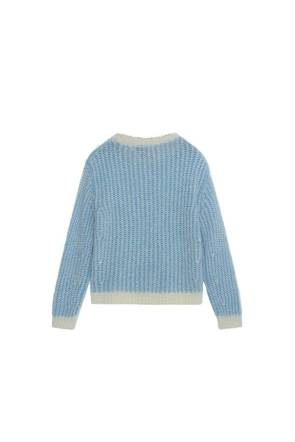 Arnie Says Lane Brioche Sweater Lt Blue-1