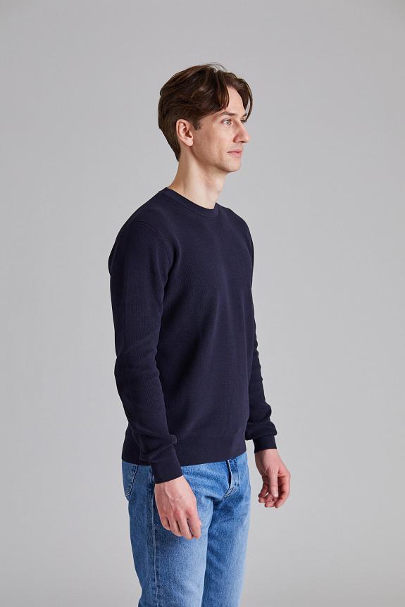 ASPESI Maglia Knitted Crew Neck Navy-2