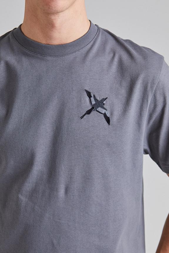 AXEL ARIGATO Micro Bee Bird T-Shirt Steel Grey-3
