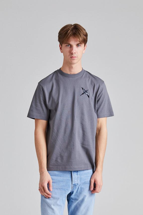 AXEL ARIGATO Micro Bee Bird T-Shirt Steel Grey