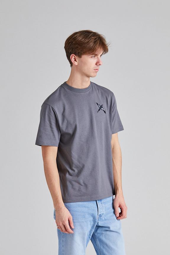 AXEL ARIGATO Micro Bee Bird T-Shirt Steel Grey-1