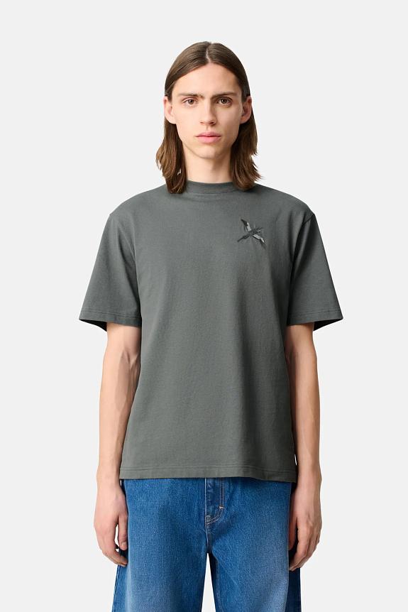 AXEL ARIGATO Micro Bee Bird T-Shirt Steel Grey