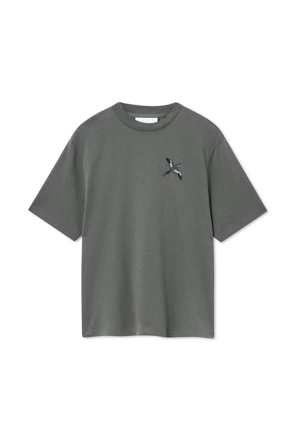 AXEL ARIGATO Micro Bee Bird T-Shirt Steel Grey-1