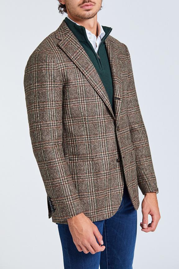 BARBA Jacket Jimmy Green Check-1