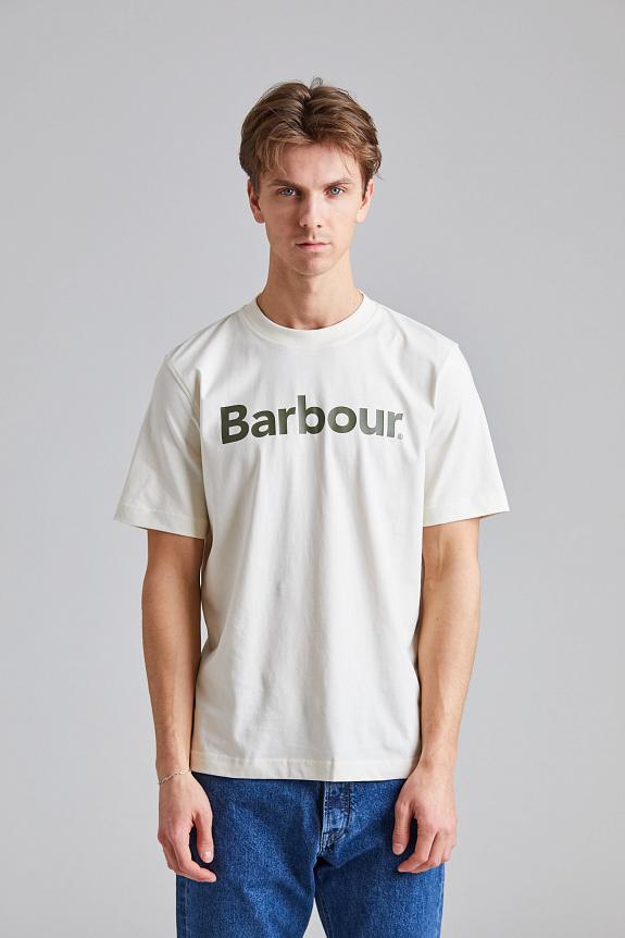 Barbour Logo Relaxed Fit T-Shirt Antique White