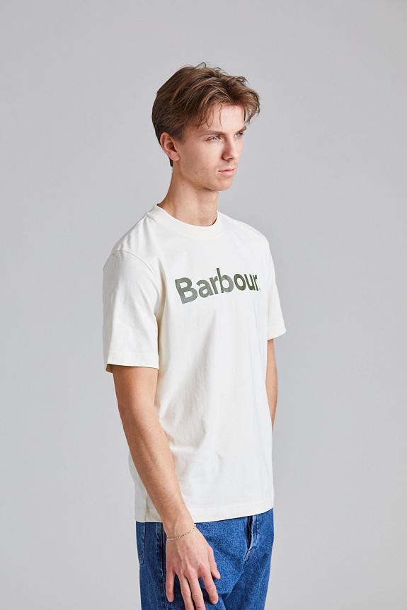 Barbour Logo Relaxed Fit T-Shirt Antique White-1