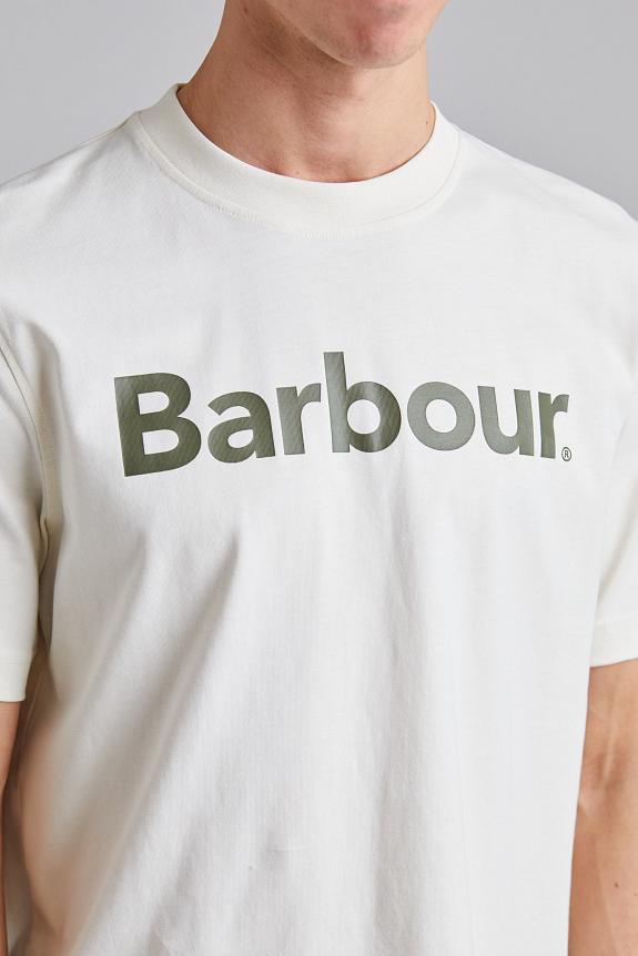 Barbour Logo Relaxed Fit T-Shirt Antique White-3