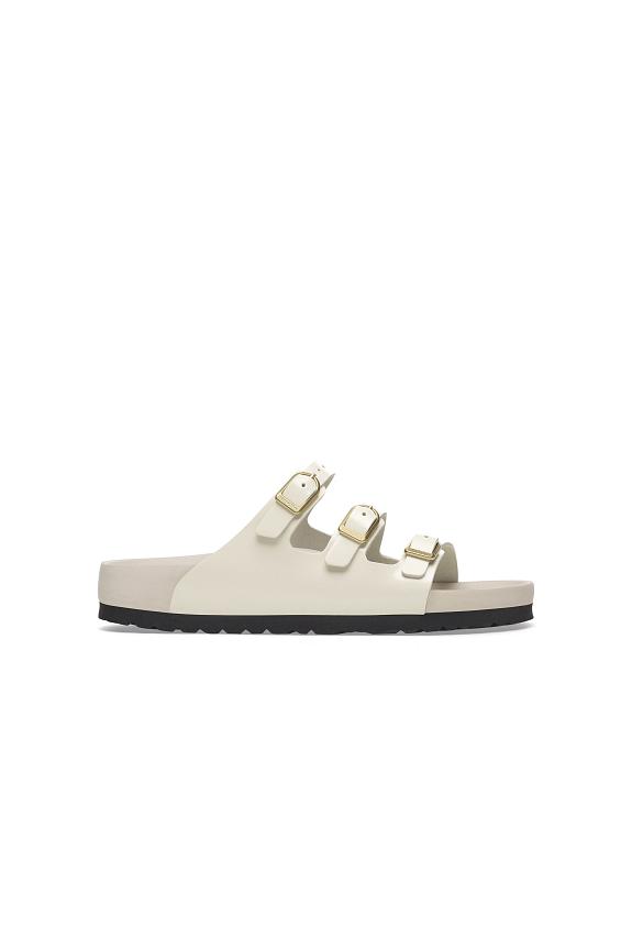 Birkenstock Florida Fresh Natural Leather Patent High-Shine Ecru-3