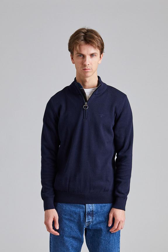 Barbour Cotton Half Zip Navy