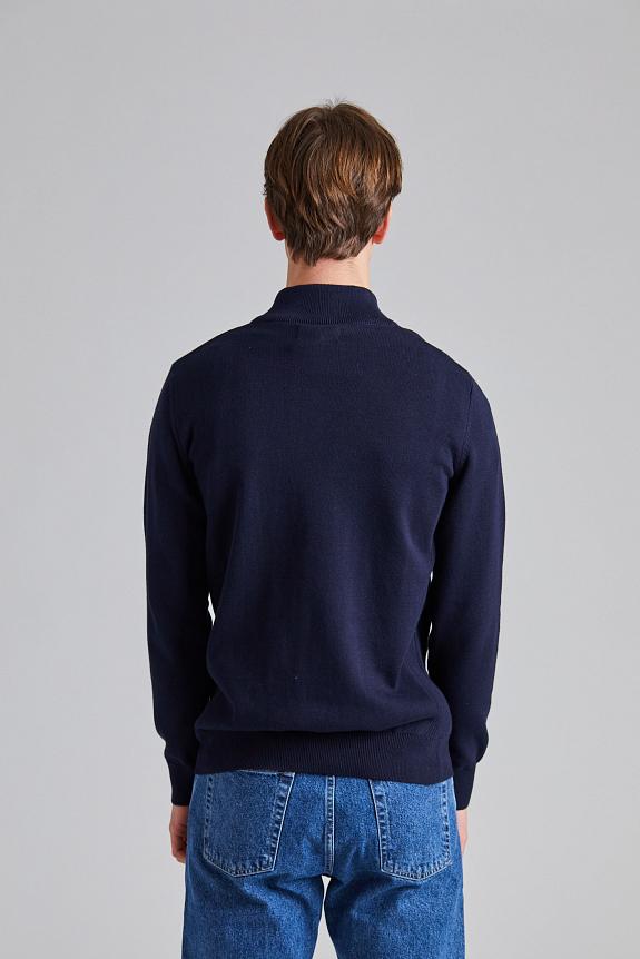 Barbour Cotton Half Zip Navy-2