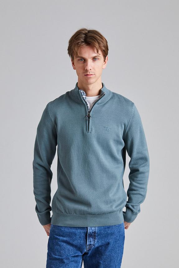 Barbour Cotton Half Zip Vintage Teal