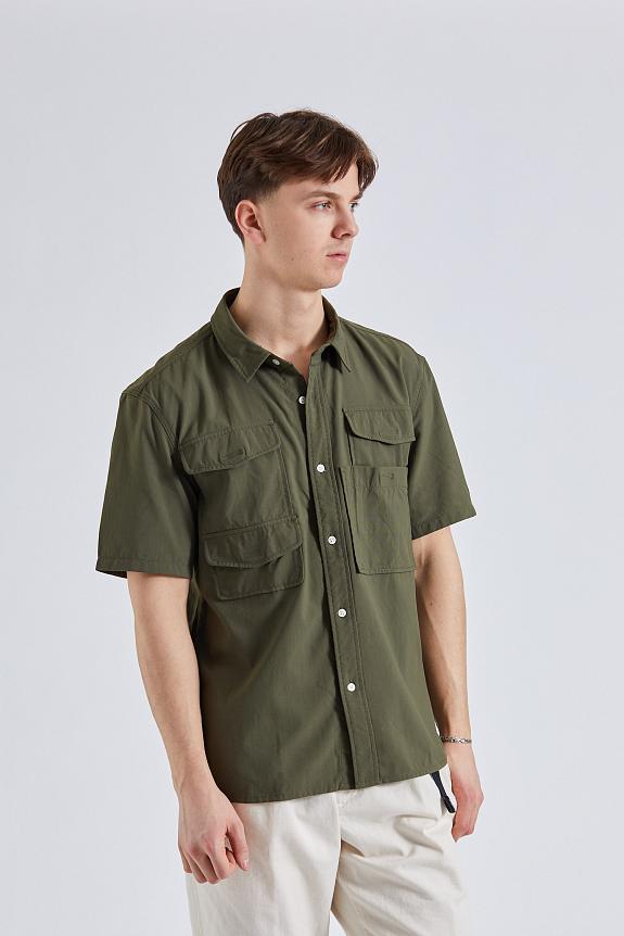 Barbour Lisle Safari Shirt Mid Olive-1