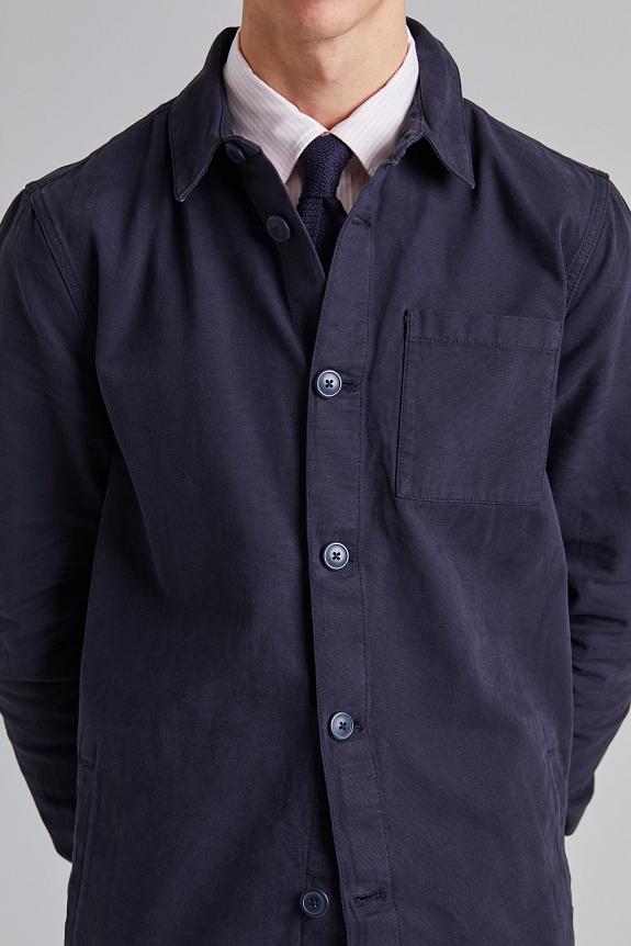 Barbour Washed Overshirt Navy-7