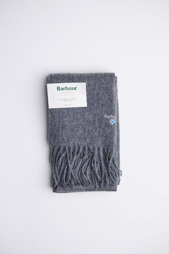 Barbour Plain Lambswool Scarf Grey