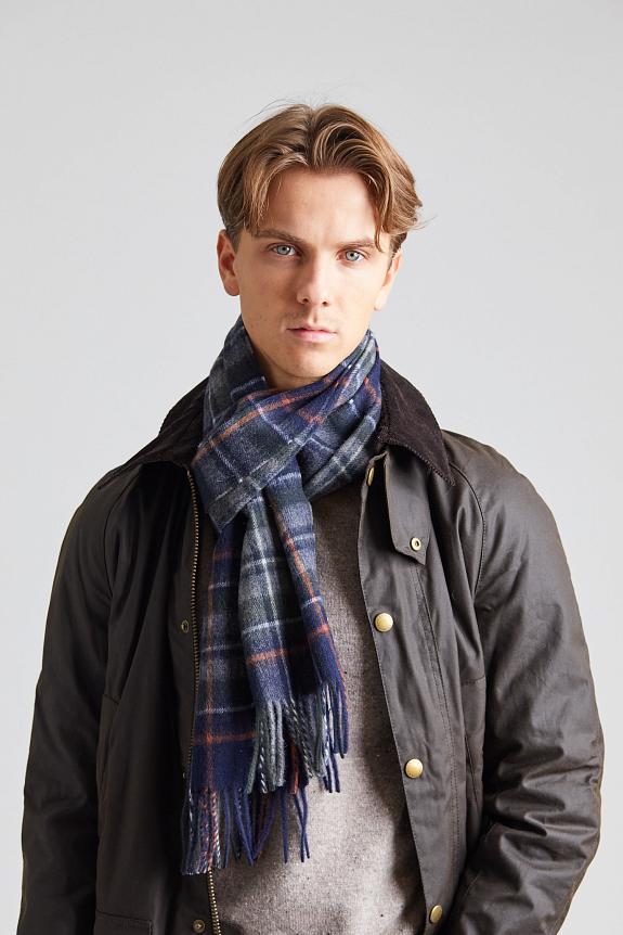 Barbour New Check Scarf Navy-1