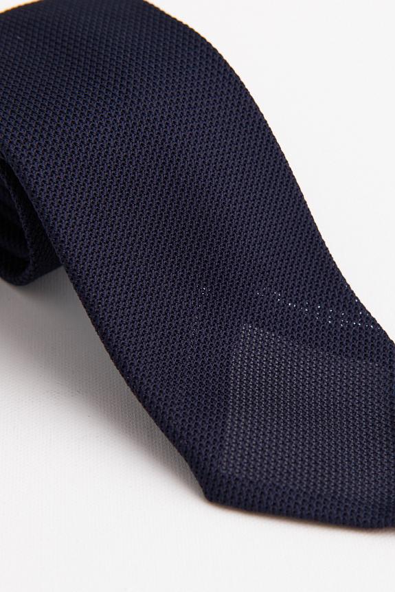Bigi Fine Silk Grenadine Tie Navy-1