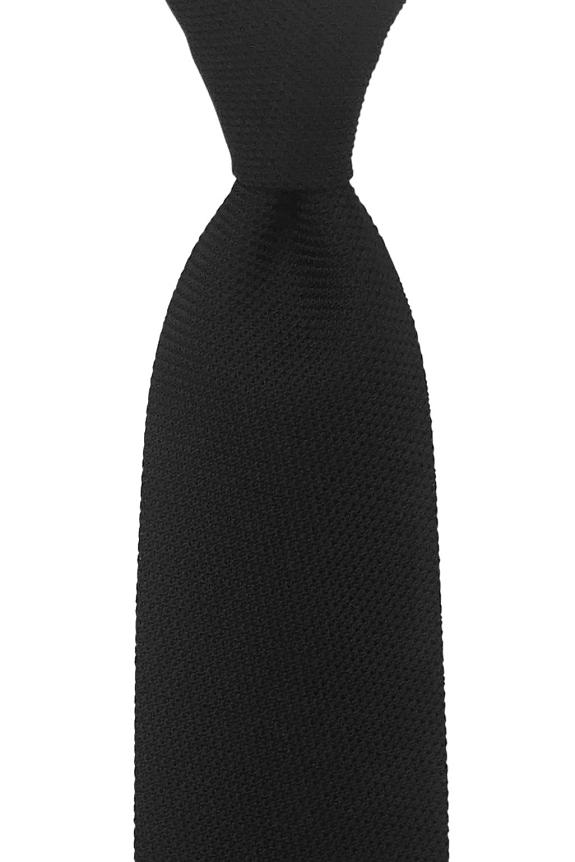 Bigi Fine Silk Grenadine Tie Black