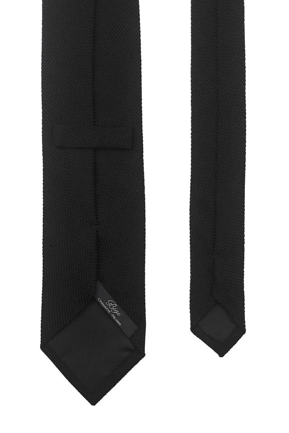 Bigi Fine Silk Grenadine Tie Black-2