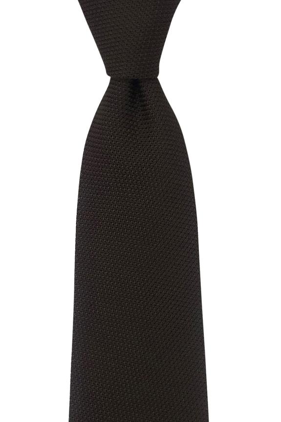 Bigi Fine Silk Grenadine Tie Brown