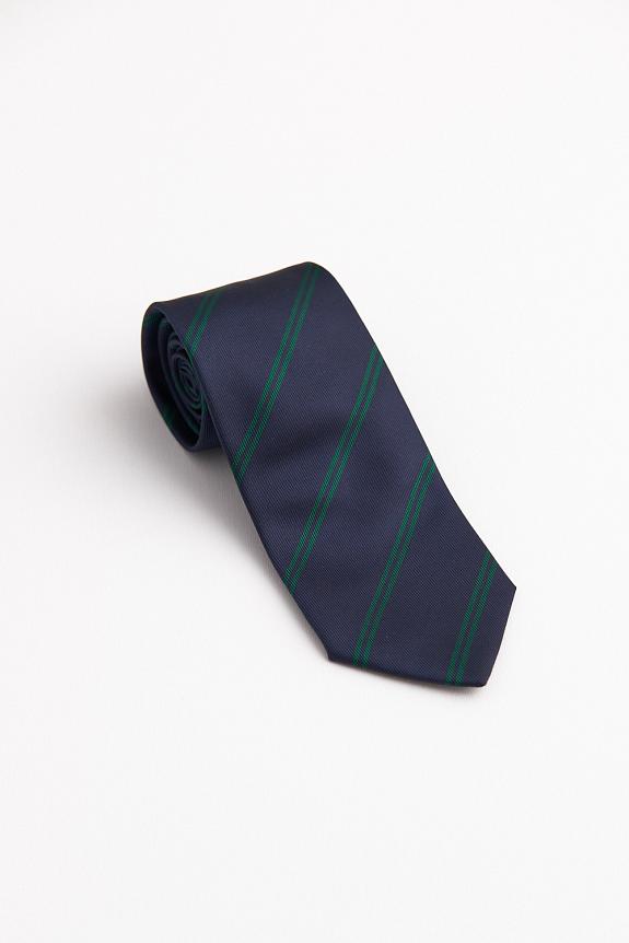 Bigi Woven Silk Tie Green Stripe