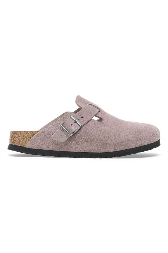 Birkenstock Boston Suede Leather Faded Purple-4