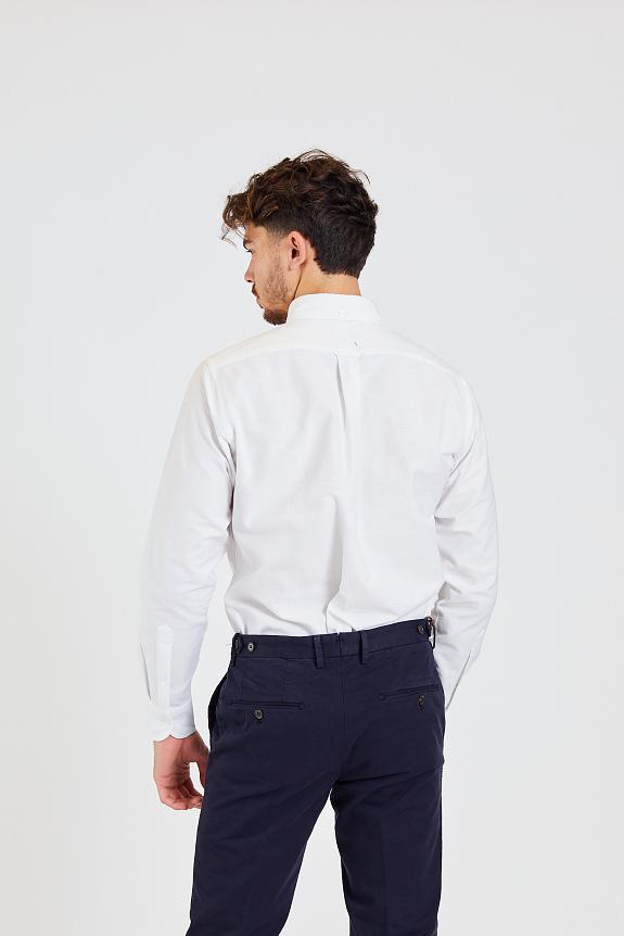 Button Down Oxford Shirt White-3